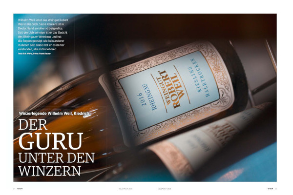 "Der Guru unter den Winzer" Vinum, Dezember 2018